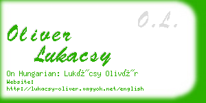 oliver lukacsy business card